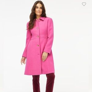 J. Crew Sz 20 Pink Wool Blend Lady Day Coat